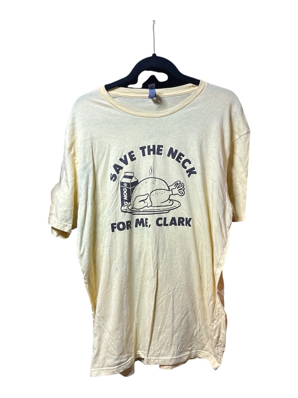 Vintage Graphic Tee "Save the Neck" yellow Shirt